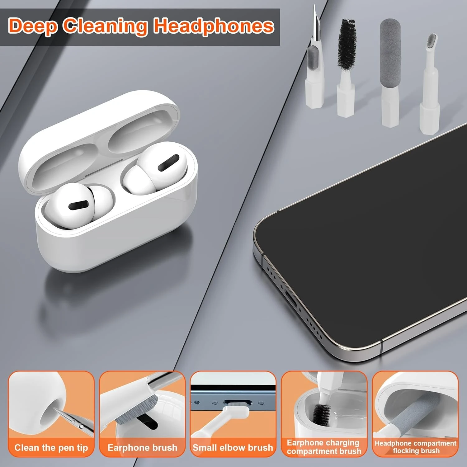 (image for) 21-in-1 Upgraded Electronic Keyboard Cleaning Kit with Mini Vacuum for Laptop, iPad, Phone, Camera, Earbud Cleaning Multifunctional Computer Screen Cleaning Brush Tools