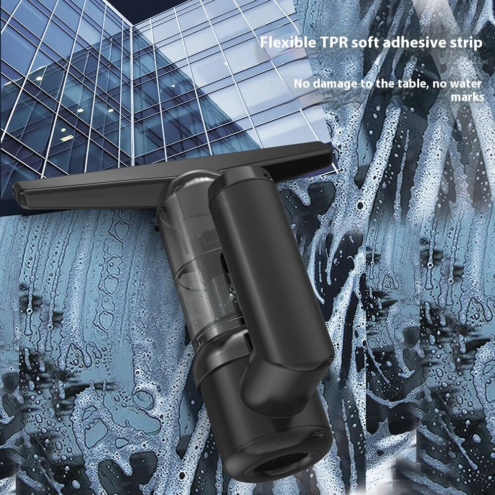 (image for) 5-IN-1 Window Cleaner Glass Scraper Wiper Strip Wireless Portable Handheld Powder Vacuum Cleaner Household Electric Scraper Glass Mirror Automatic Cleaning Suction Scraping