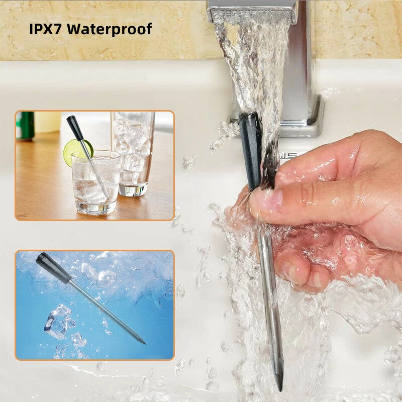 (image for) AGSIVO bluetooth Wireless Food Meat Thermometer 165ft Long Range Digital Thermometer Alarm for Grilling For BBQ Kitchen Cooking